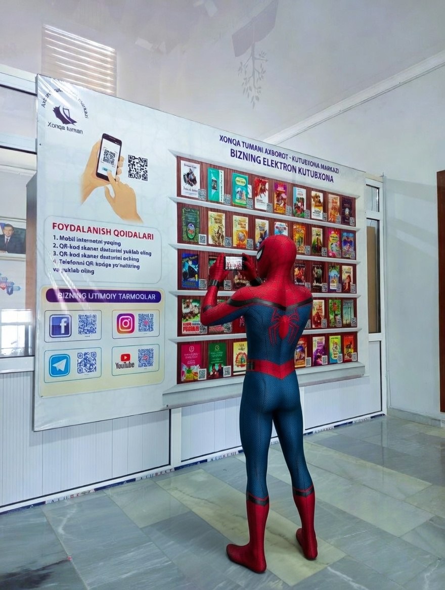 Marvel qahramonlari ham kutubxonada! 🕷📚